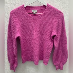 J. Crew pink balloon sleeve sweater